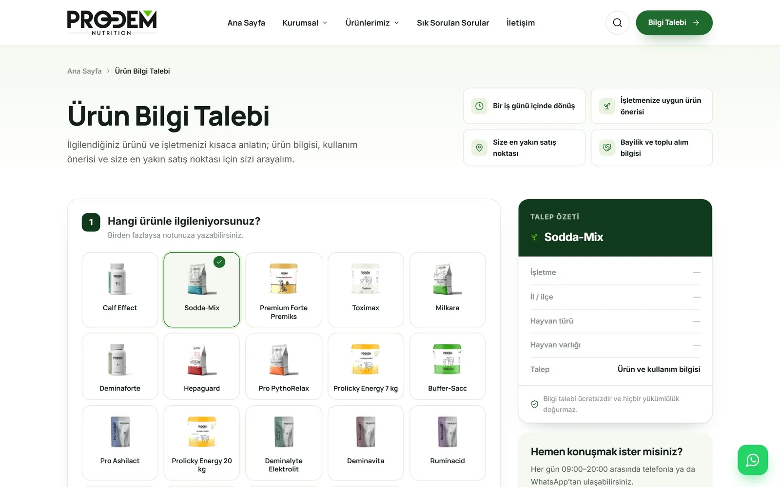 Prodem Nutrition ekran 5