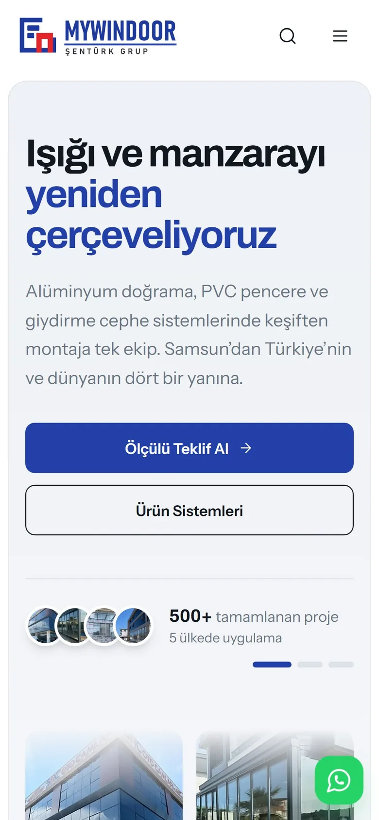 MyWindoor mobil görünüm