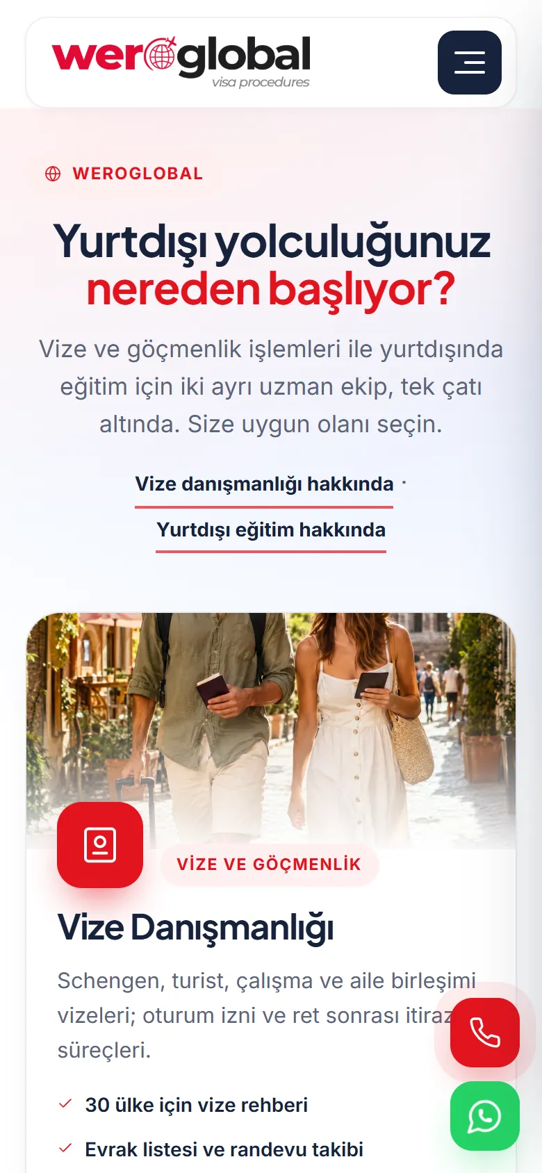 Weroglobal mobil görünüm